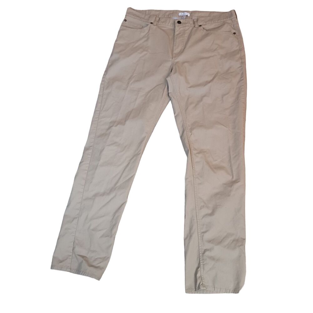 Peter Millar Pants Mens 38x32  Khaki RN100308 Cotton Beige Casual